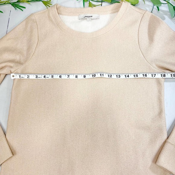 NWOT Loft Gold Pullover Fleece Sweatshirt with Round Neck - Picture 7 of 10